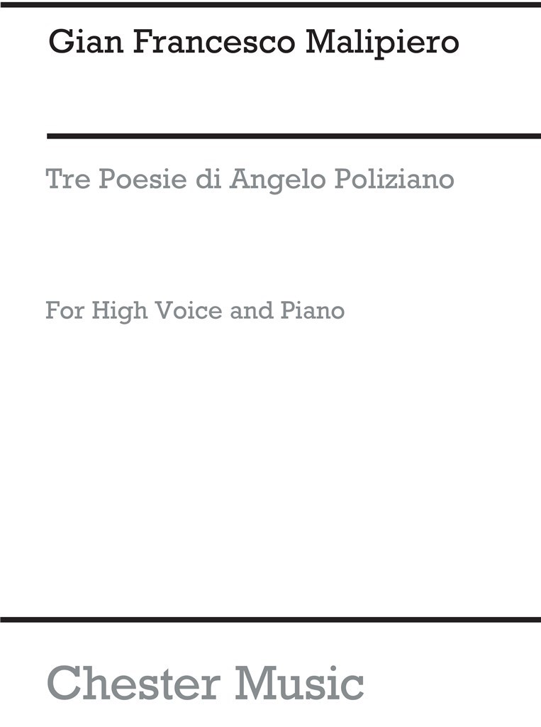 Three Poesie Di Angelo Poliziano
